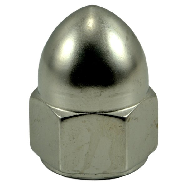Midwest Fastener High Crown Cap Nut, 1/2"-20, 18-8 Stainless Steel, Polished, 3 PK 33435